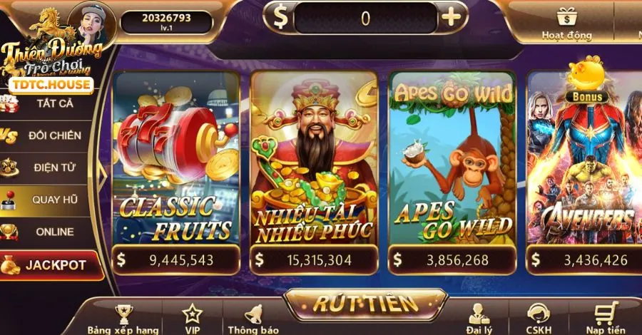 Game Nổ hũ (Slots) tại Hit Club game Vortex in nét